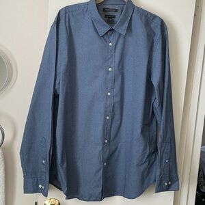 Men's Blue Button-Up Shirt from BANANA REPUBLIC